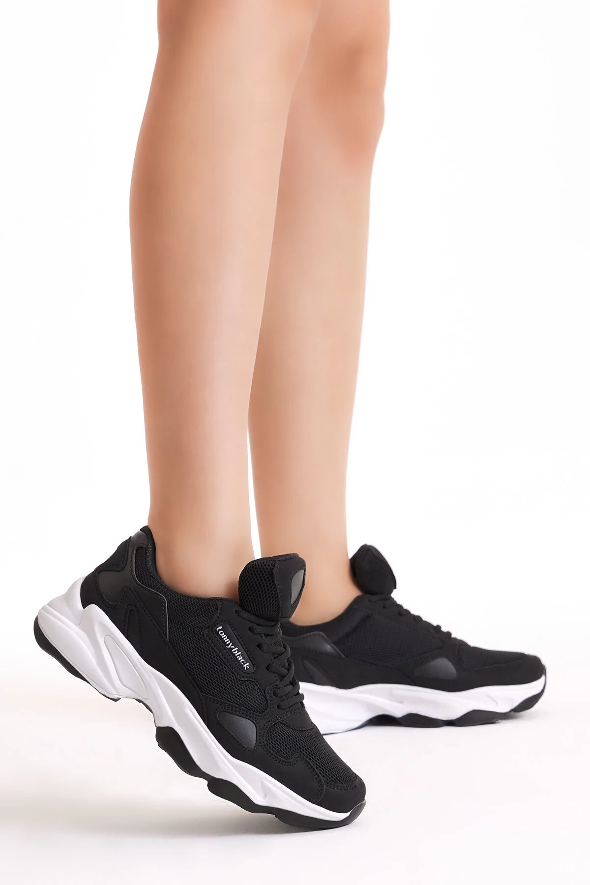 Tonny Black  Unisex Schwarz Weiß Sportschuhe Zhr