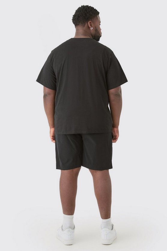Plus lockere elastische Stretch Cargo-Shorts mit Reißverschluss