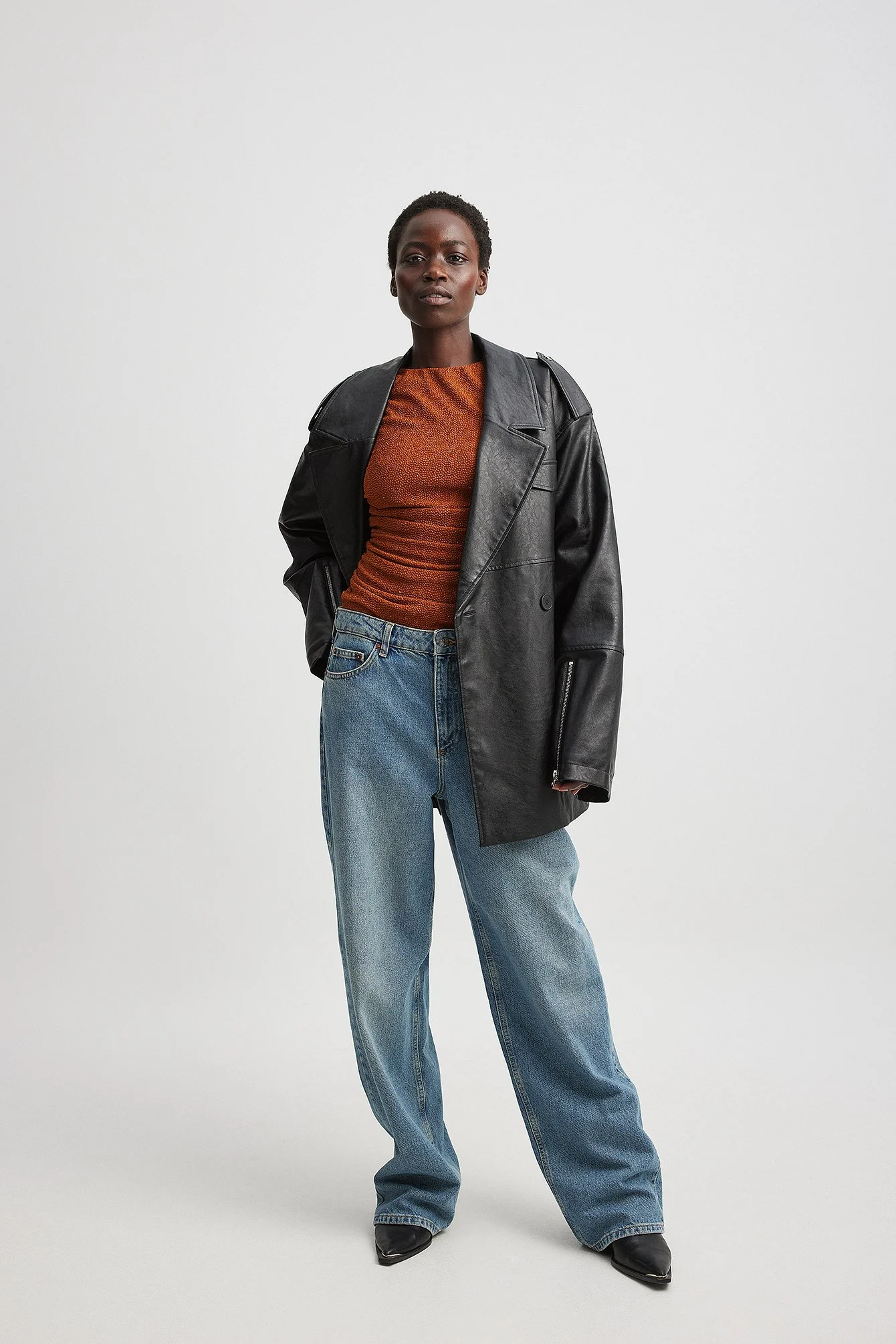 Drapiertes Glitzer-Top