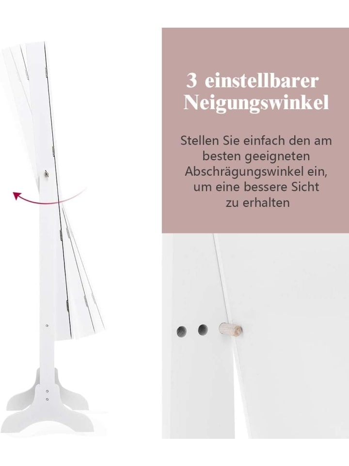 COSTWAY Schmuckschrank in Weiß günstig kaufen onesize