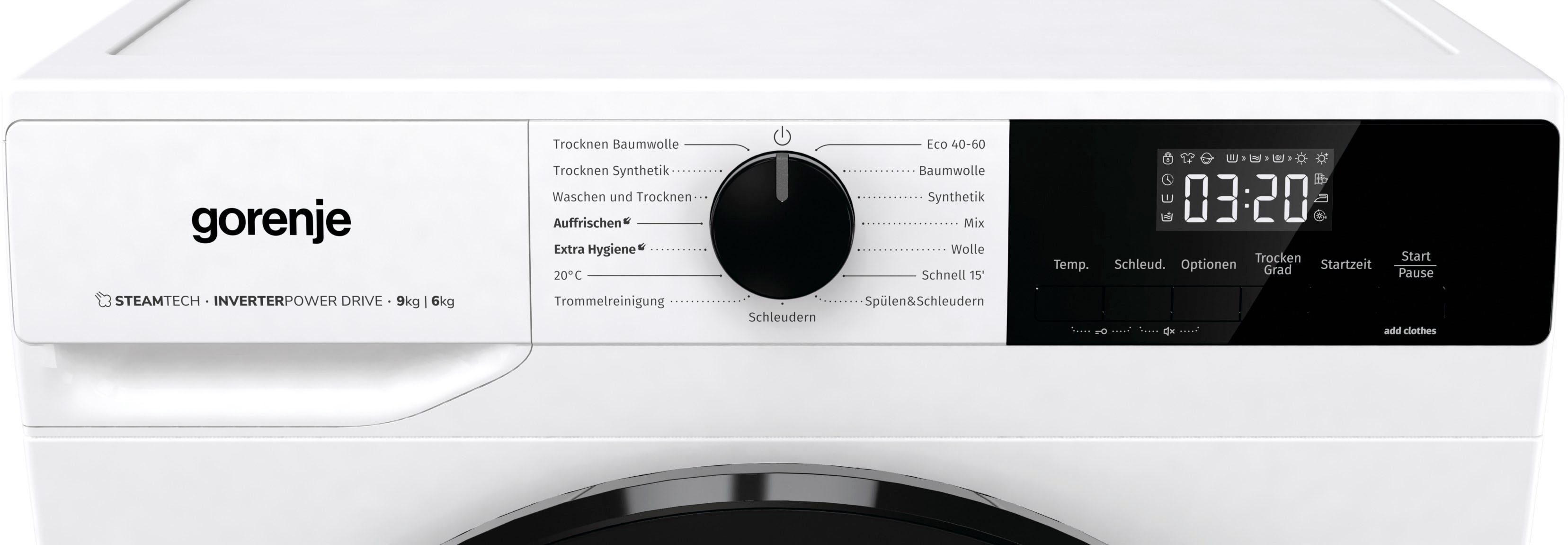 GORENJE Waschtrockner WD2A 964 ADPS/DE, 9 kg, 6 kg, 1400 U/min