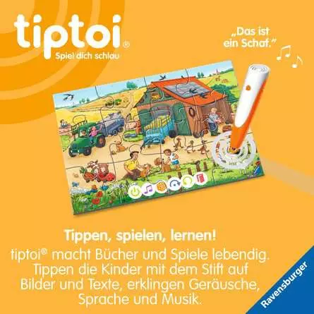 Kinderpuzzle ab 3 Jahren - tiptoi® Puzzle für kleine Entdecker: Bauernhof - 12 Teile