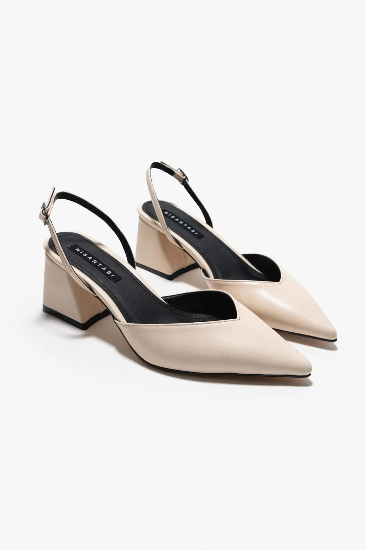 NİŞANTAŞI SHOES  High Heels - Beige - Blockabsatz