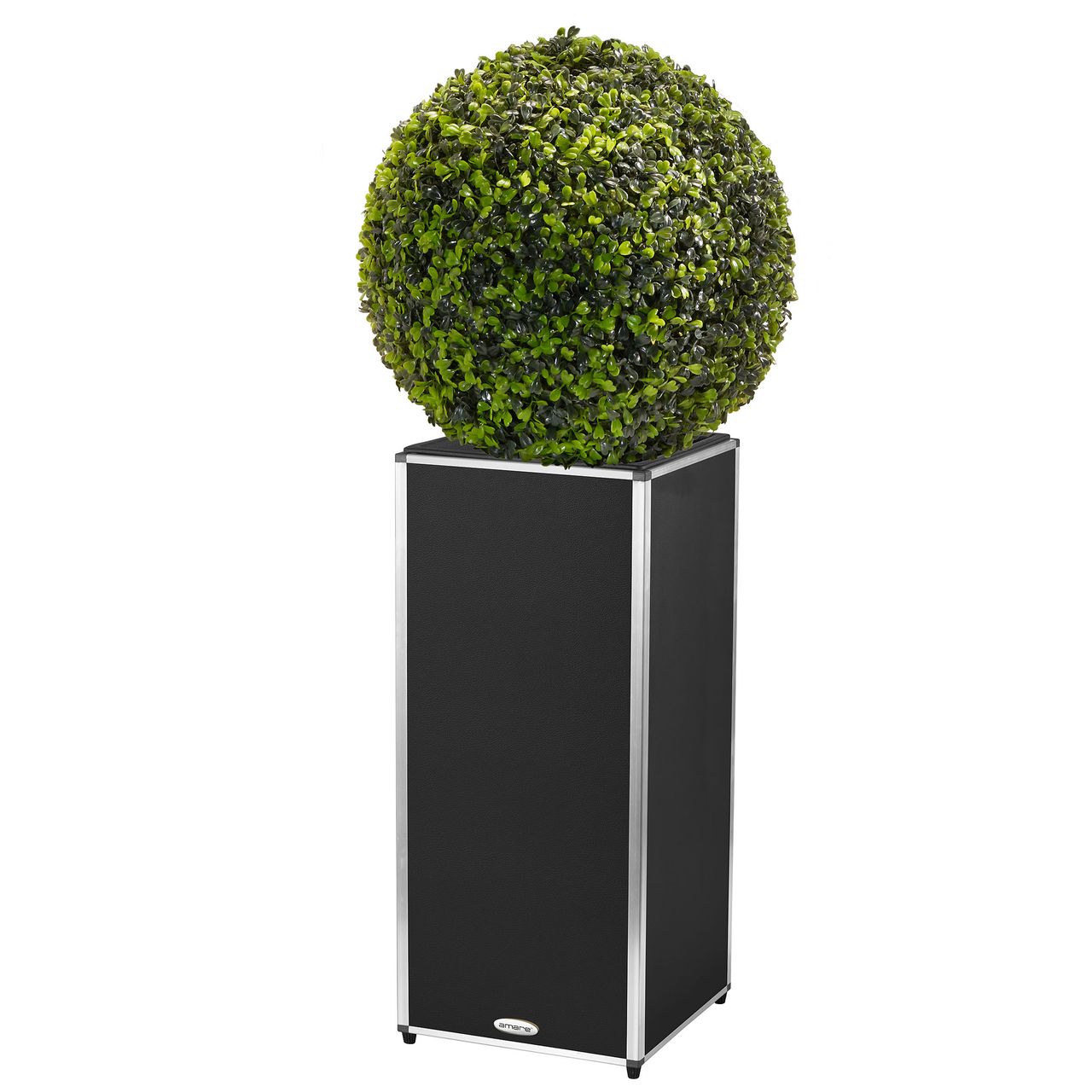 Weles AMARE Fiberglas Design Pflanzgefäß PUR 33 x 33 x 76 cm, schwarz