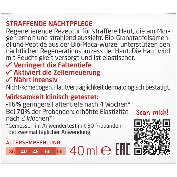 Straffende Nachtpflege Granatapfel & Maca-Peptide