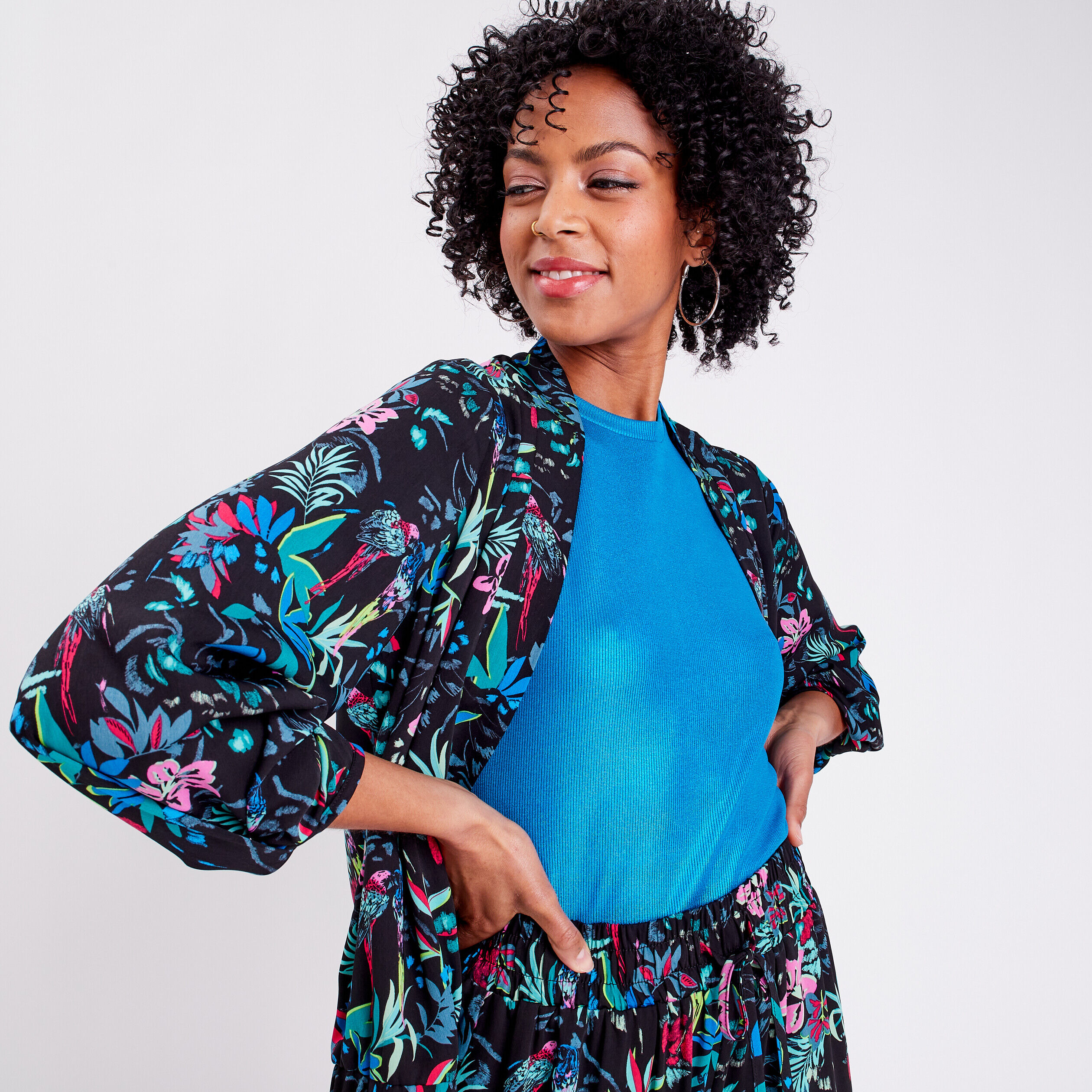 Veste manches 3/4 noir femme | Cache Cache