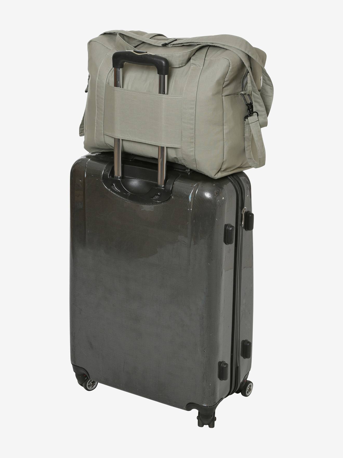 Vertbaudet Wickeltasche BILBAO, Leinen-Mix - khaki