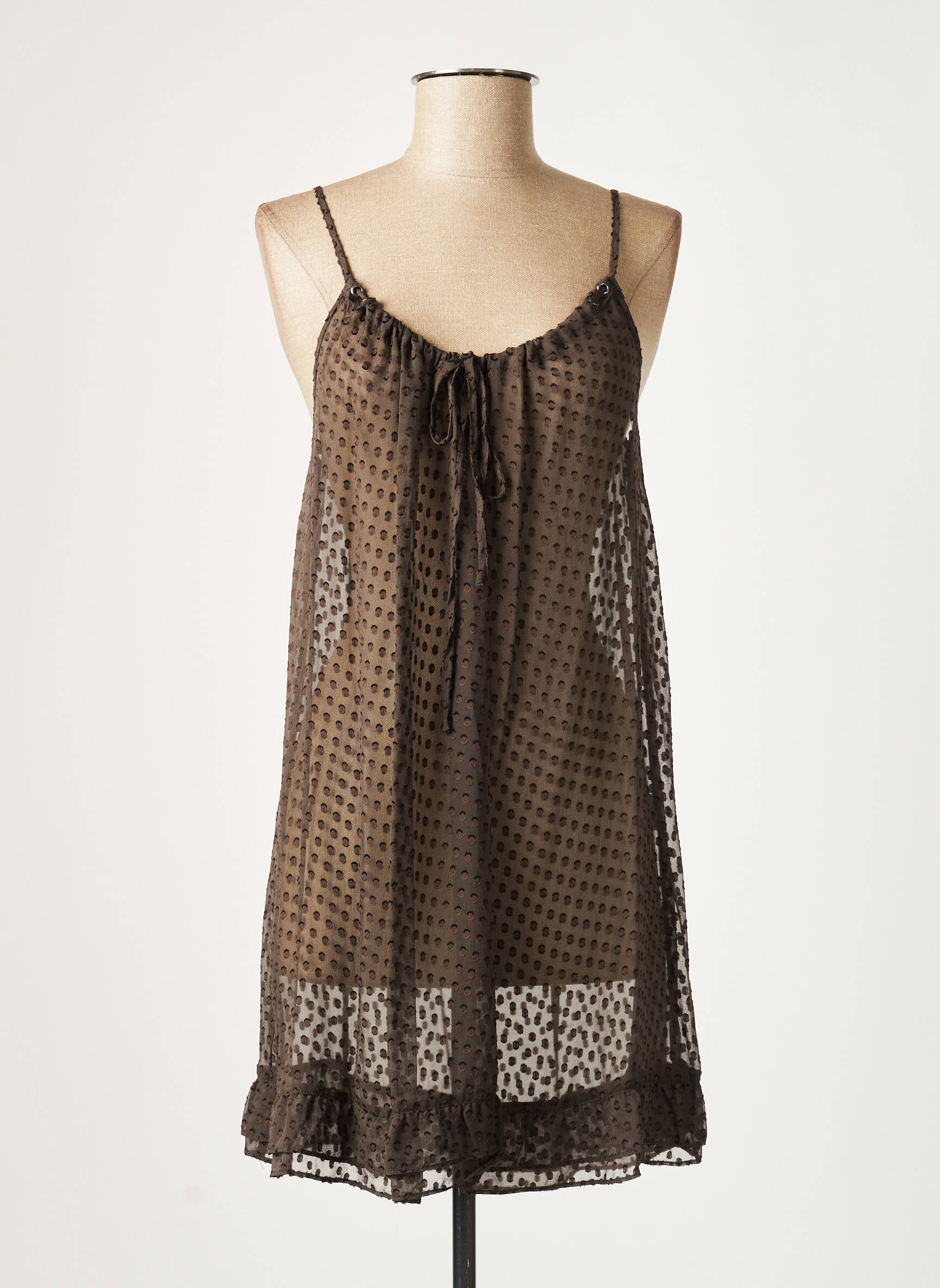 Lauren Vidal Tuniquemanchelongue Femme couleur marron