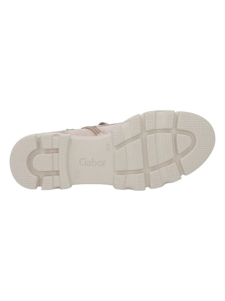 Gabor Leder-Boots in Beige/ Grau günstig kaufen