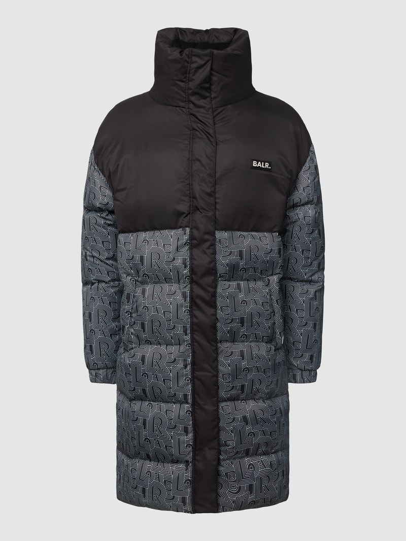 Oversized Daunenmantel mit Stehkragen Modell 'Dante Track' in schwarz