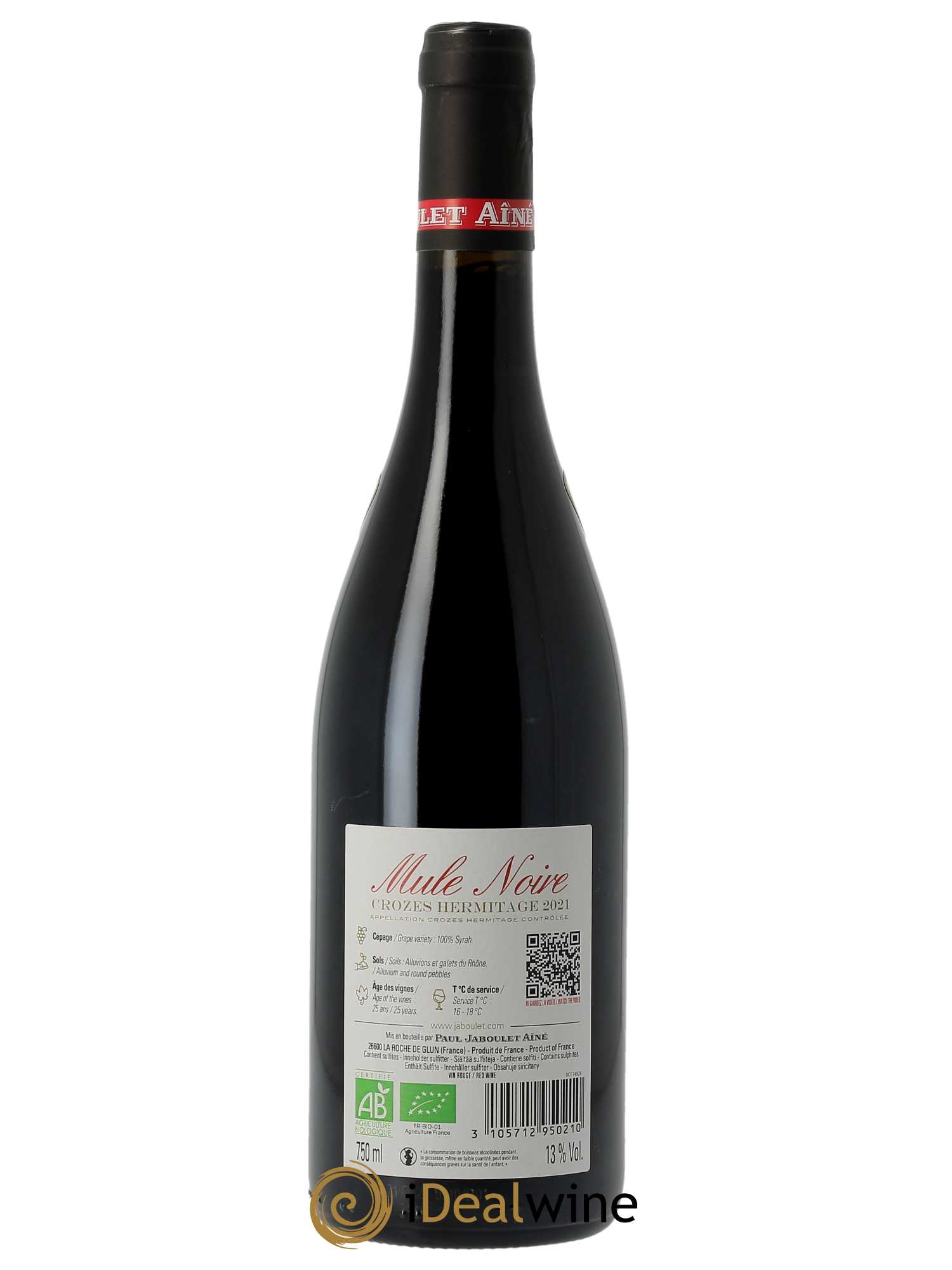 Crozes-Hermitage Mule Noire Paul Jaboulet Ainé  2021 - Lot de 1 Bouteille