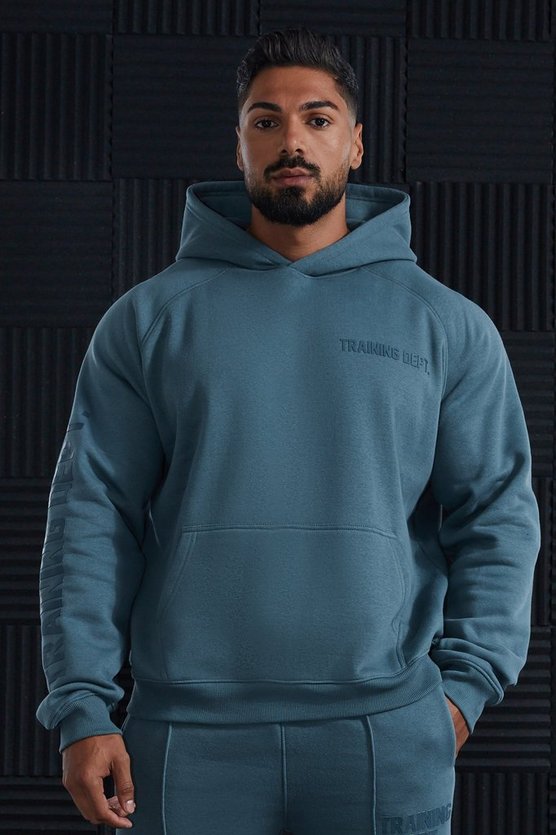 Tall kastiger Oversize Hoodie mit Active Training Dept Print