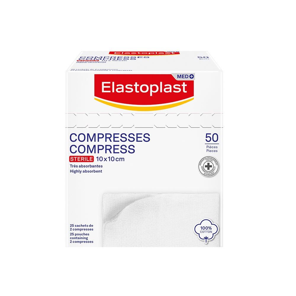 elastoplast Elastoplast Compresses stériles - 50 pièces 10 x 10cm Compresses