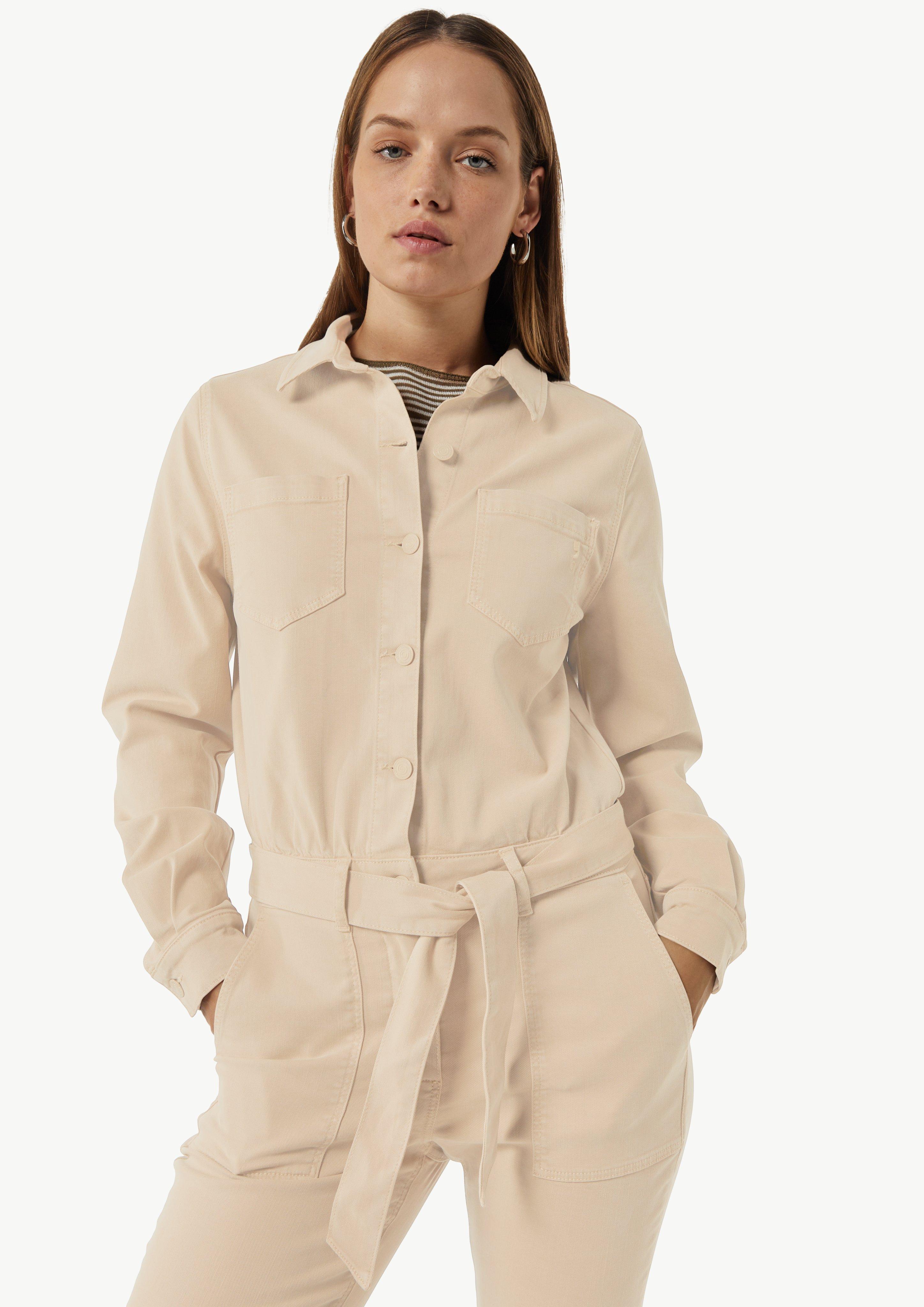 Jumpsuit mit Flared Leg aus Lyocellmix - sandstein