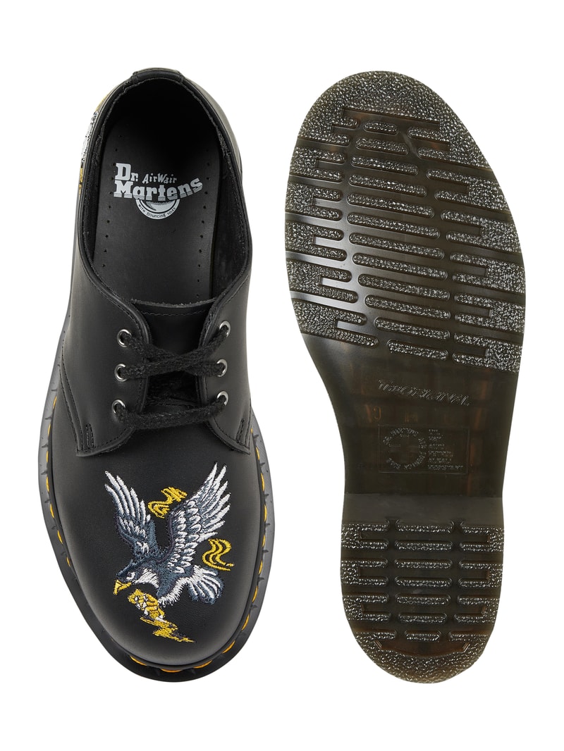 Schnürschuhe aus Leder Modell '1461 Souvenir' in schwarz