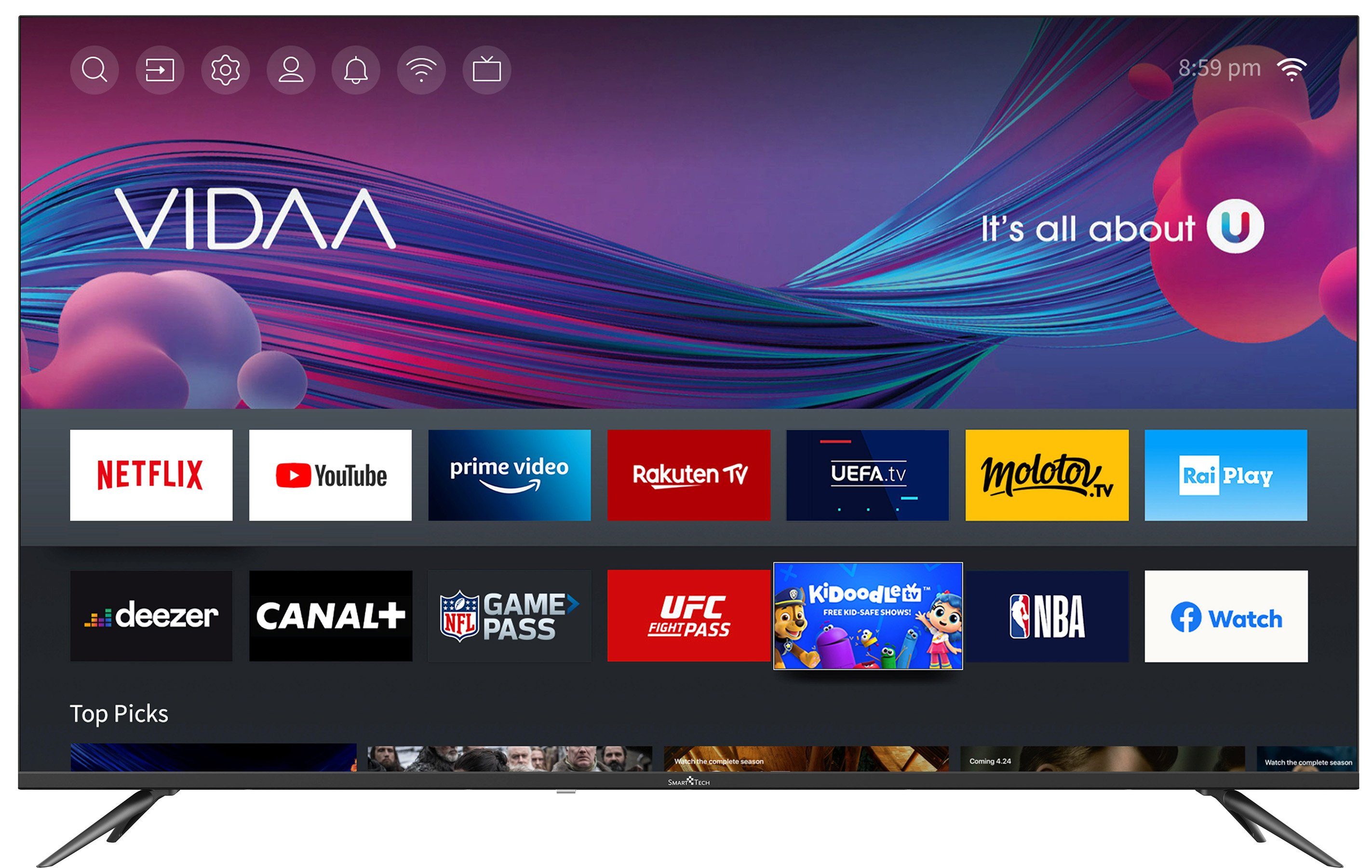 JTC 55UV10V1 LED-Fernseher (139,00 cm/55 Zoll, 4K Ultra HD, Smart-TV)