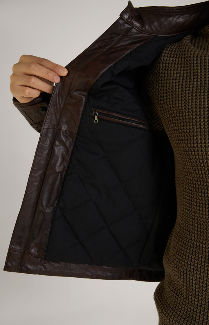 Lederjacke Lima in dunkelbraun