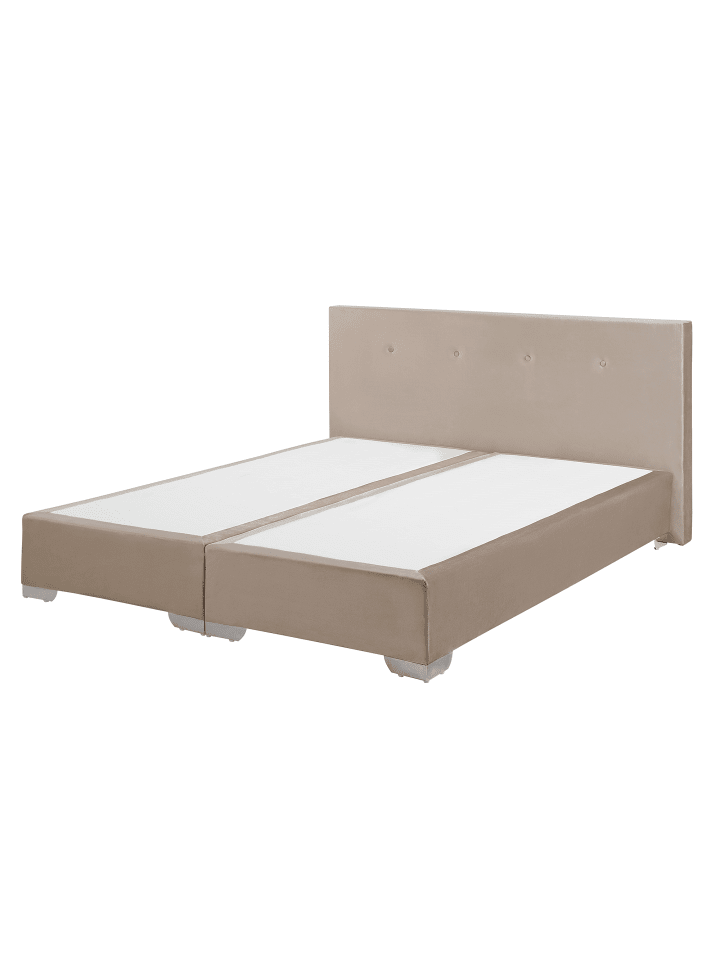 Beliani Boxspring Bett CONSUL in Beige/Silber - (W) 171 x (H) 91 x (L) 212 cm günstig kaufen onesize