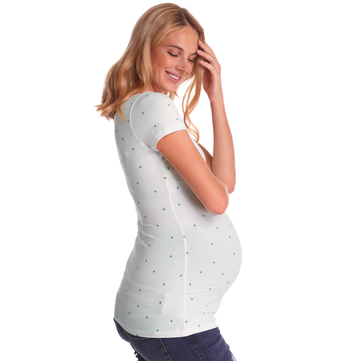 2 Damen Umstands-T-Shirts mit Stillfunktion