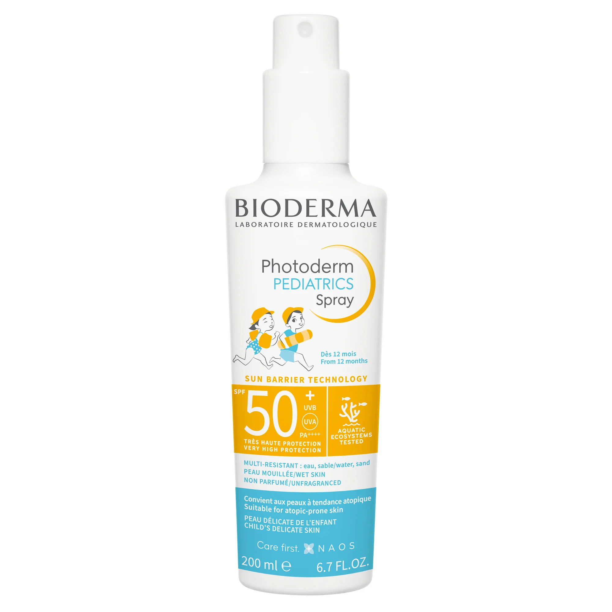 Photoderm Pediatrics Spray SPF50+ - Cremă de protecție solară pentru copii, Spray de protecție solară pentru corp cu protecție ridicată, Cremă de protecție solară pentru față cu protecție ridicată, Cremă de protecție solară pentru corp cu protecție ridica