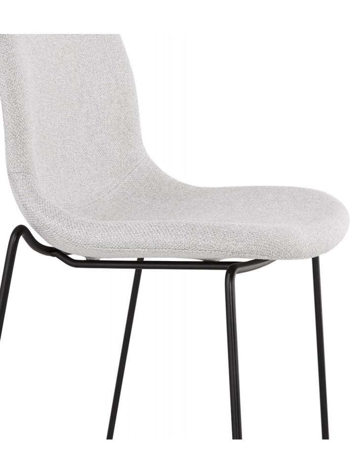 KADIMA DESIGN Barhocker EKTOR mit Stoffsitz | Barstuhl mit Fußstütze Stapelbar in Grau günstig kaufen onesize