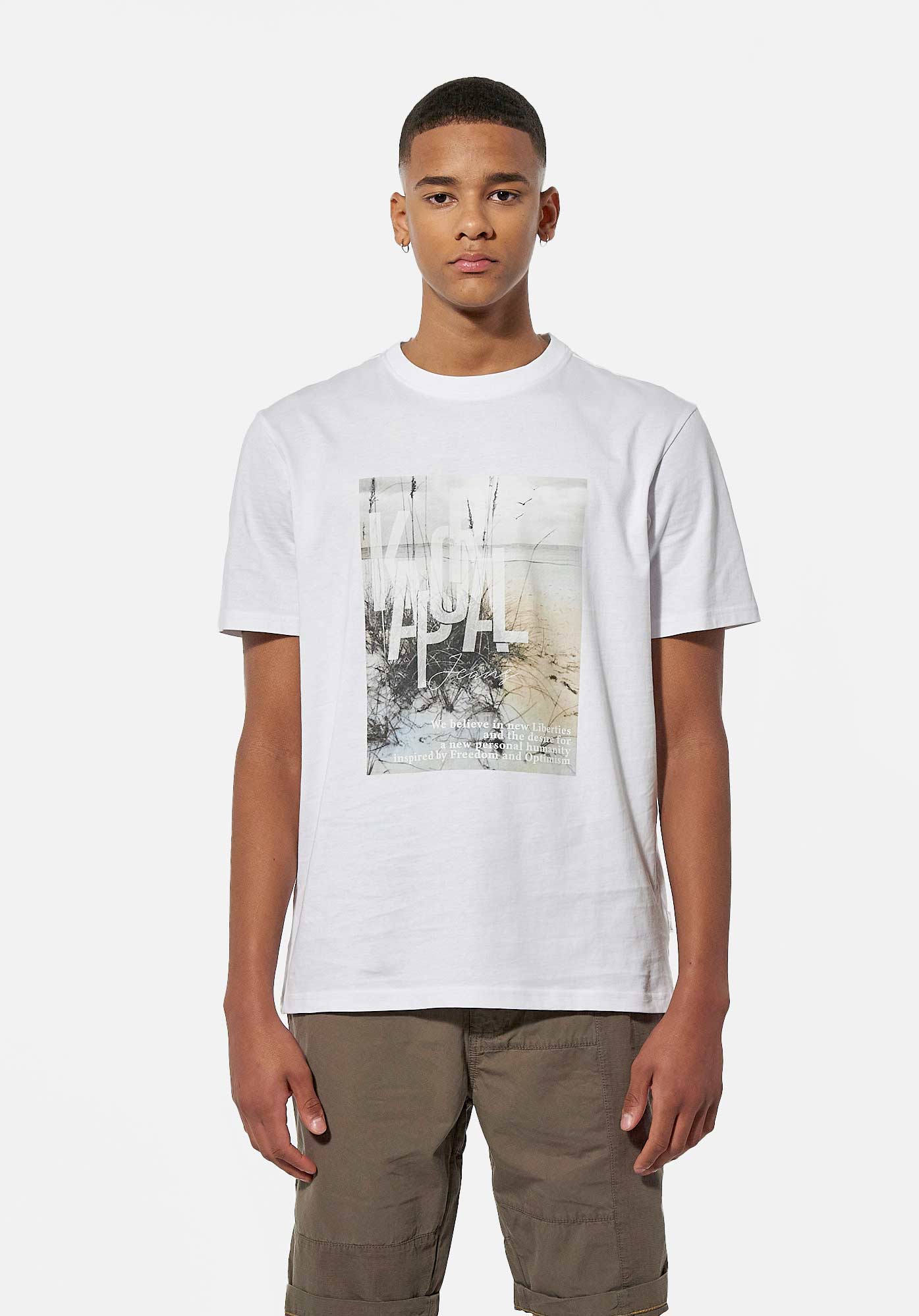 CELAN  T-shirt blanc Homme en 100% coton bio