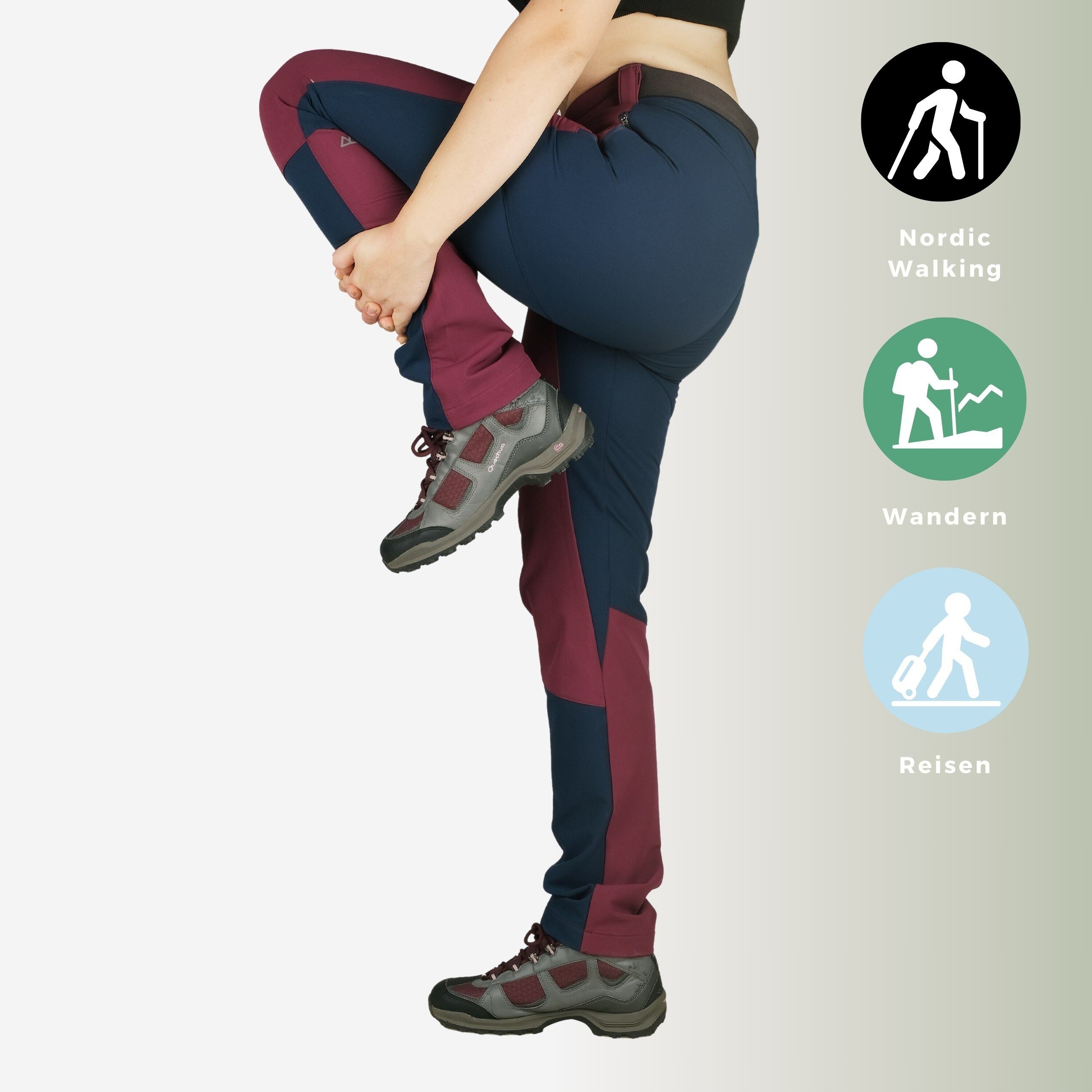 Kaymountain Trekkinghose Damen Wander Outdoor Winter Hose Bernina Hybrid Thermoskin Graphite 44