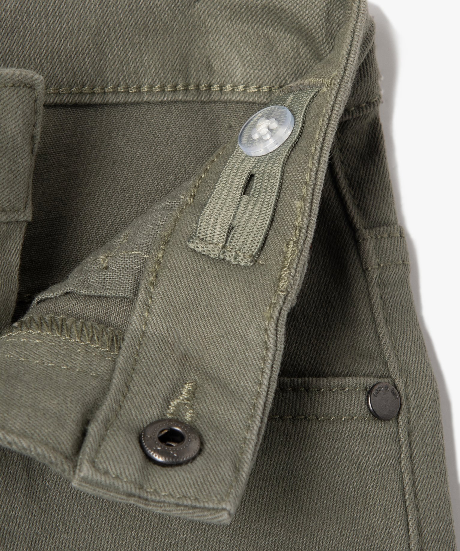 Pantalon bébé Garçon slim en toile extensible unie kaki | GEMO