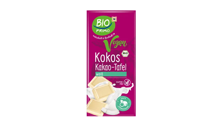 BIO PRIMO Kokos Kakao-Tafel Vegan 80 g