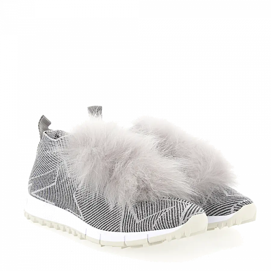 Jimmy Choo - Slip Ons NORWAY Logo silber - grau