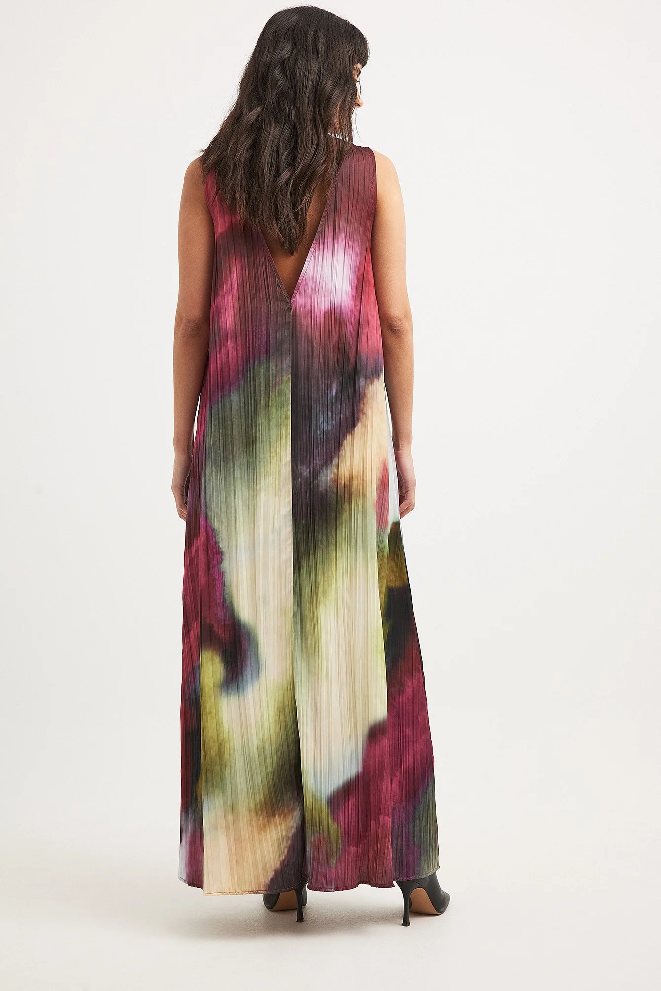 Maxikleid mit Print und tiefem Rücken