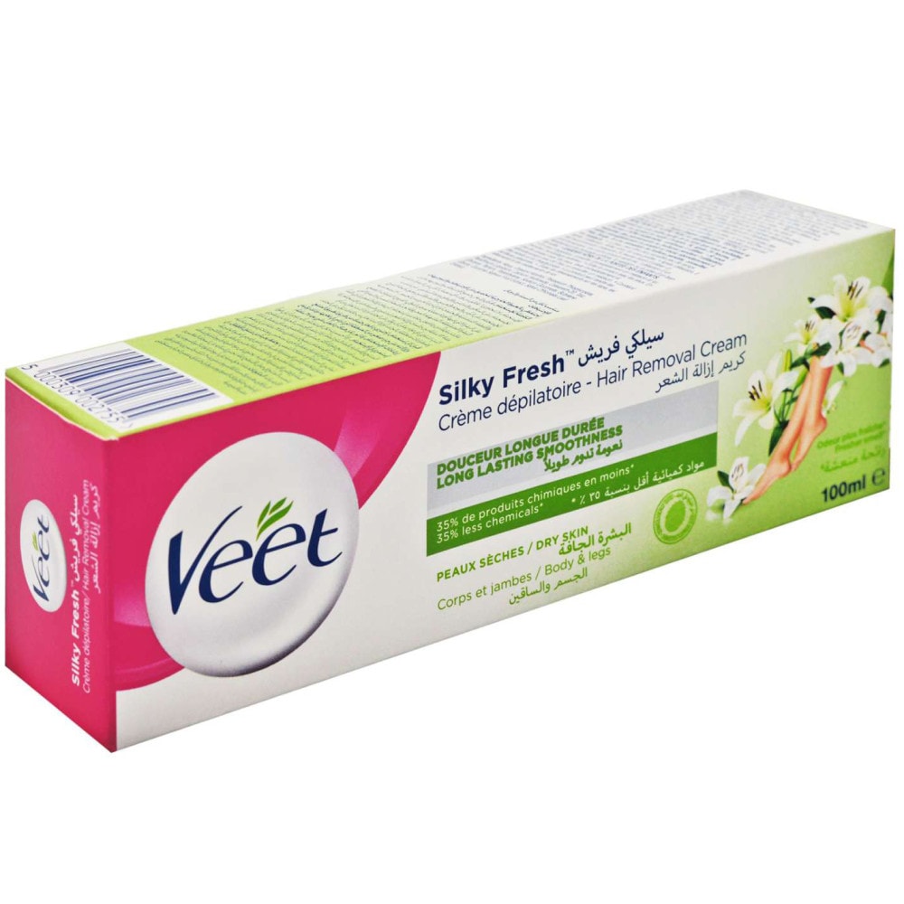 Veet Crème Dépilatoire Silky Fresh 100ml - Peaux Sèches