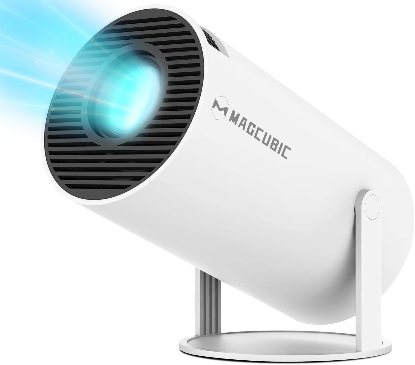 Magcubic unterstützt 4K 180° Dreh Projector mit 2.4/5G WiFi BT5.0 Portabler Projektor (200 lm, 10000:1, 3840 x 2160 px, Automatischer Keystone-Korrektur Heimkino Portabler mit 130''Display)
