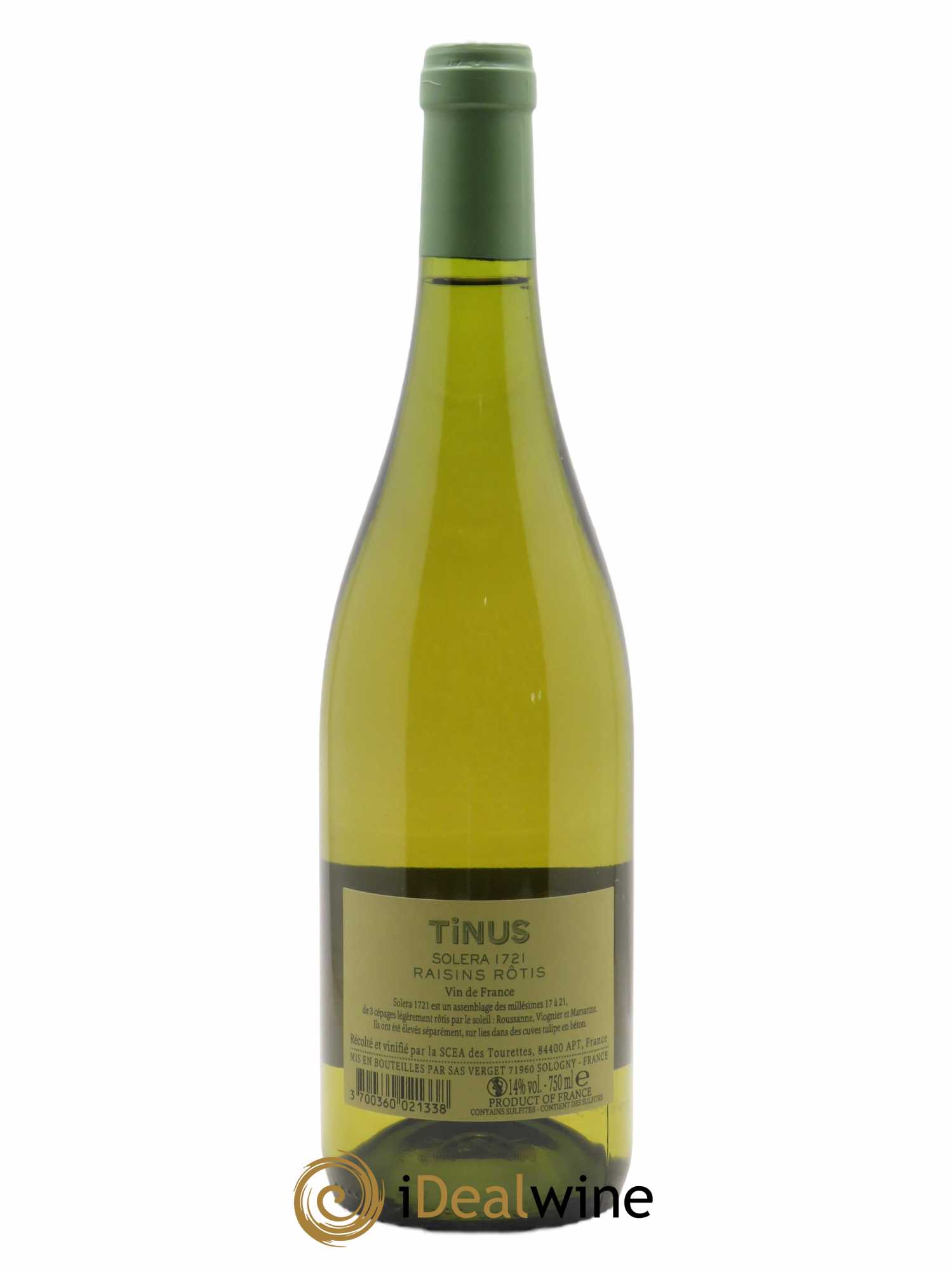 Vin de France Château des Tourettes Tinus Raisins Rôtis Solera 1721 Jean-Marie Guffens   - Lot de 1 Bouteille