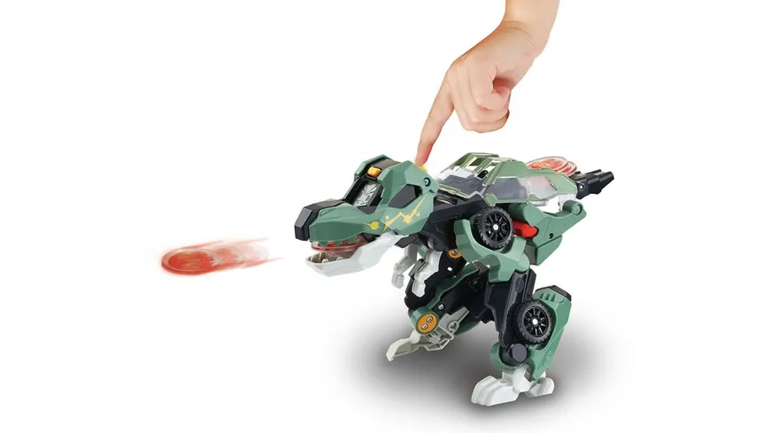 VTech - Switch-Go-Dinos - Launcher-T-Rex, Spielfigur & Fahrzeug (verwandelbar)