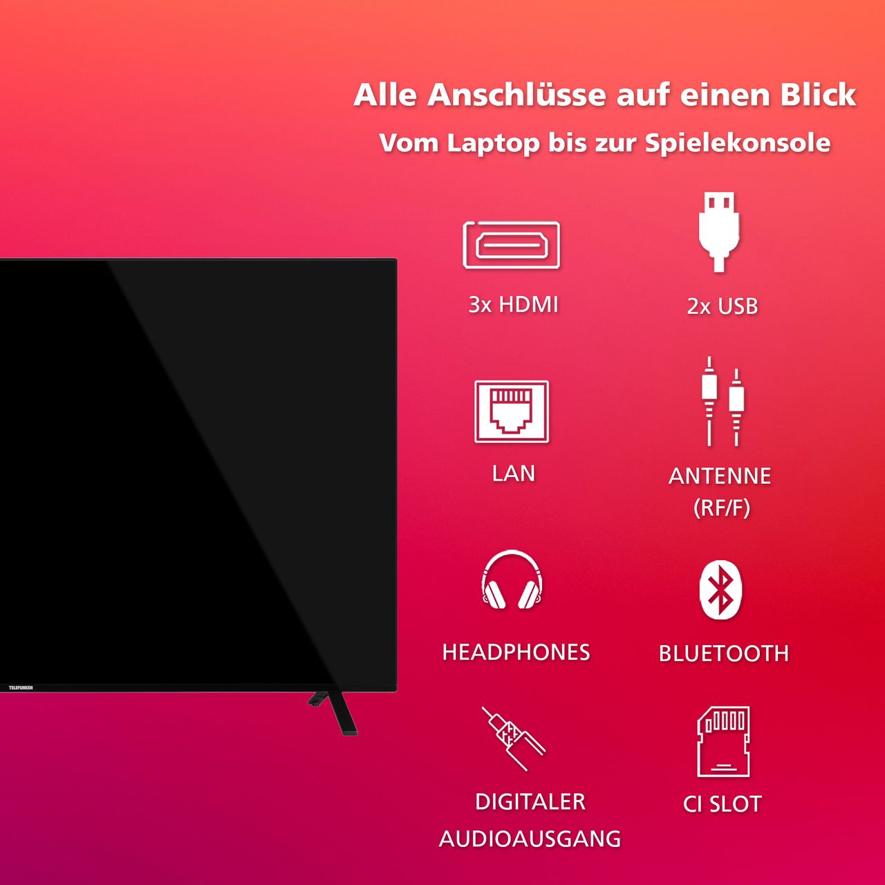 Telefunken XU65TO750S 65 Zoll Fernseher / Smart TV (4K UHD, HDR Dolby Vision, Dolby Atmos, HD )