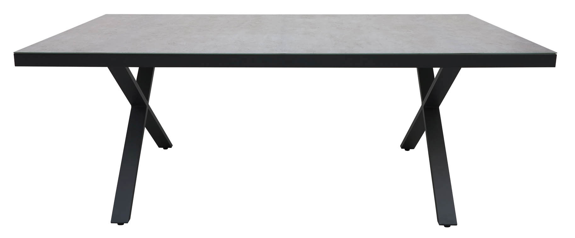OUTDOORGartentisch X-Fuß 3D Glas