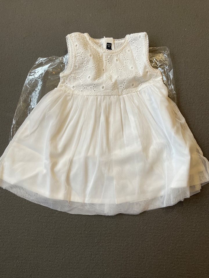 Blue Seven weißes Tüllkleid günstig kaufen 74