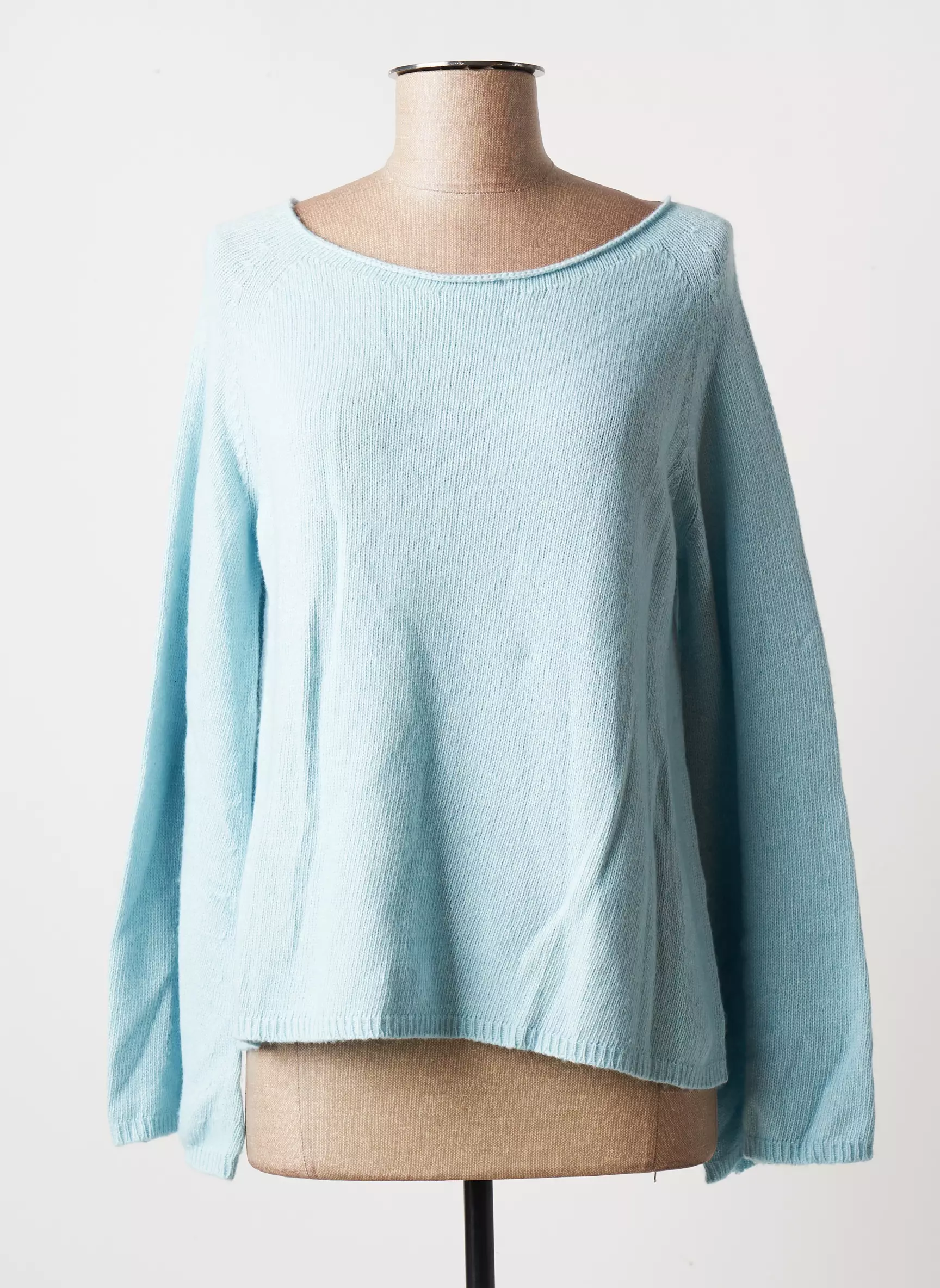 Blanc Boheme Pulls Femme couleur bleu