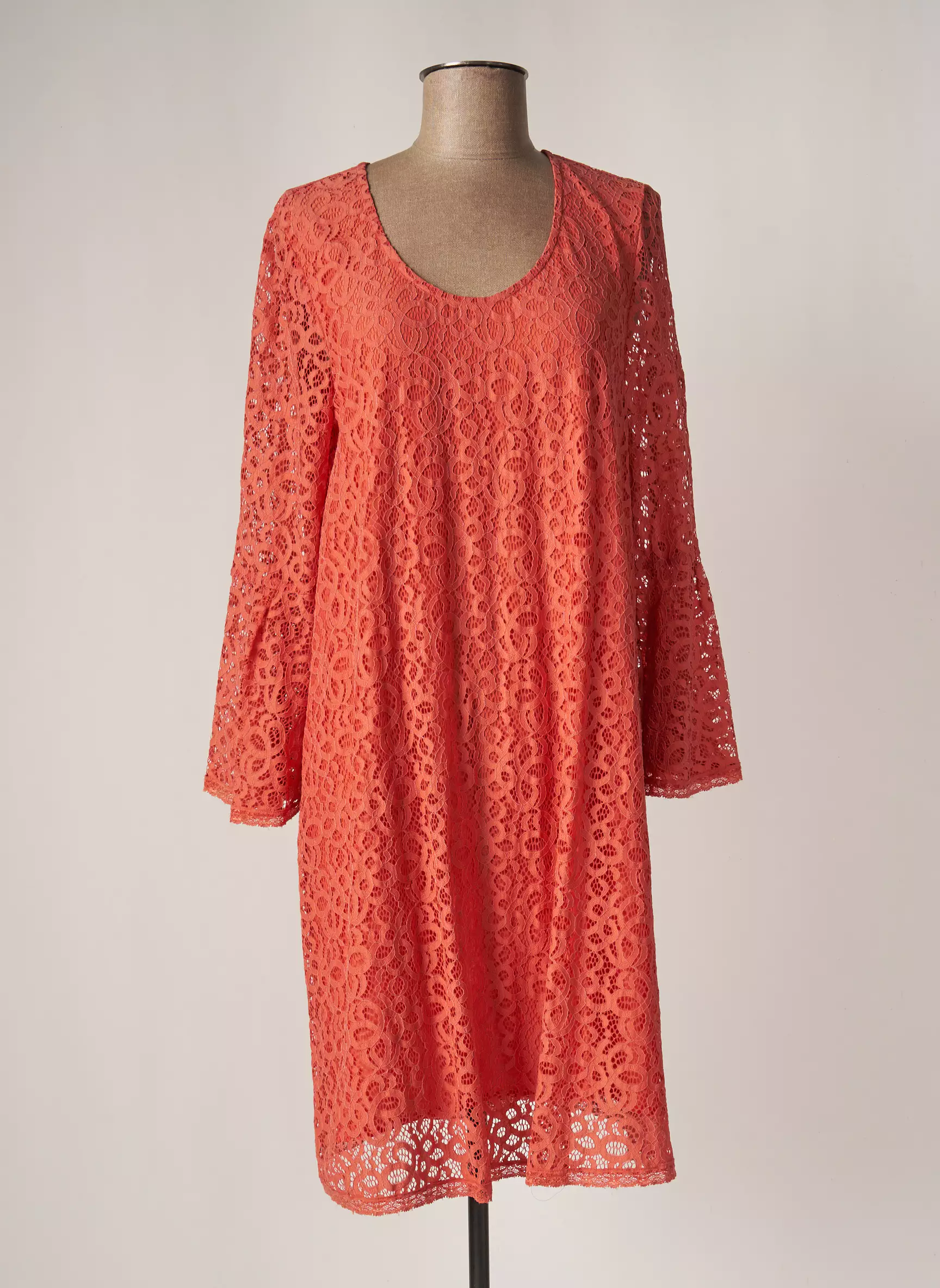 Lauren Vidal Robes Mi Longues Femme couleur orange