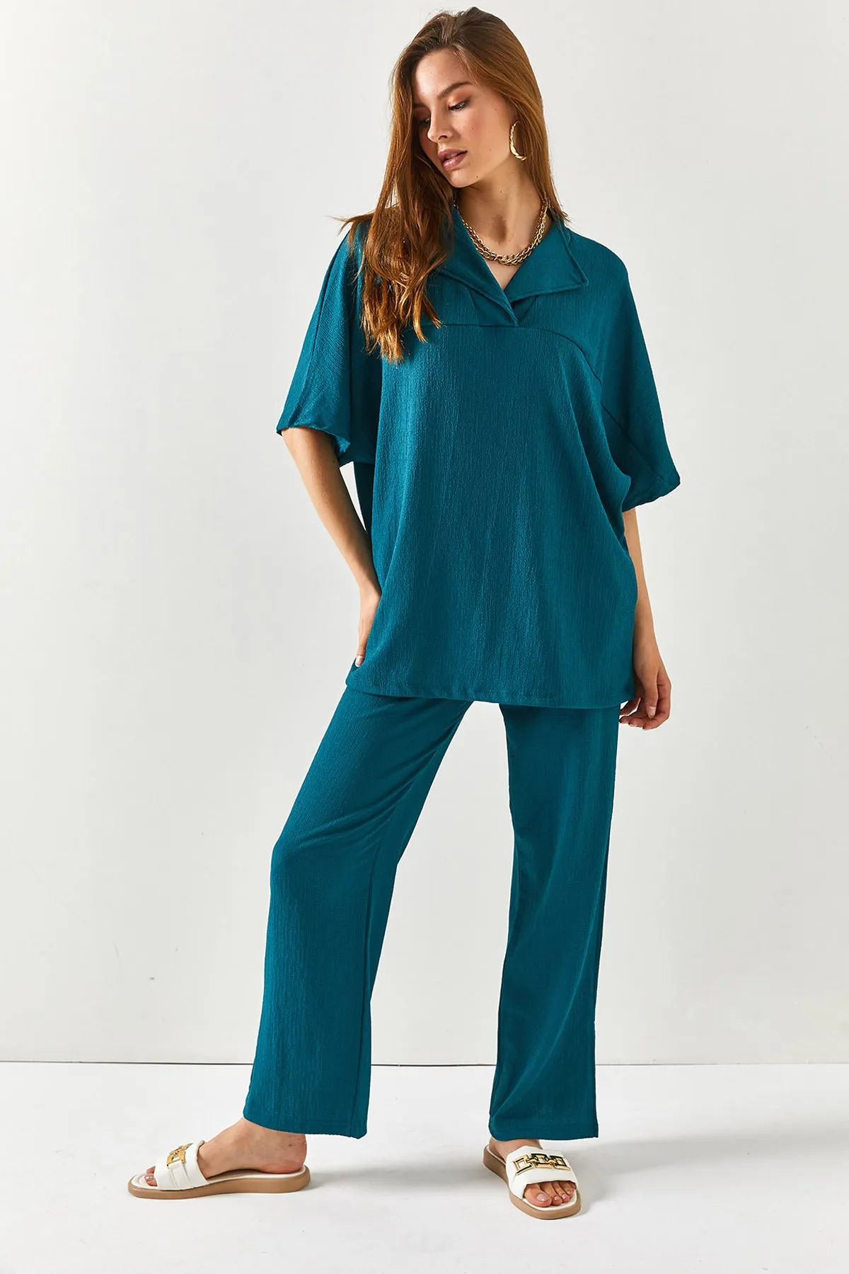 Olalook  Zweiteiler - Blau - Oversized