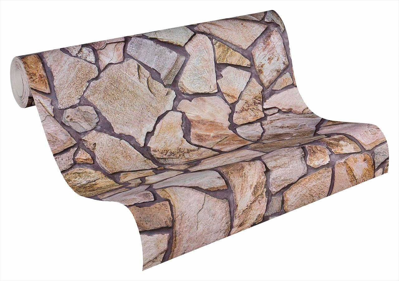 living walls Vliestapete Best of Wood`n Stone 2nd Edition, Steinoptik, Steintapete leicht strukturiert matt Backstein