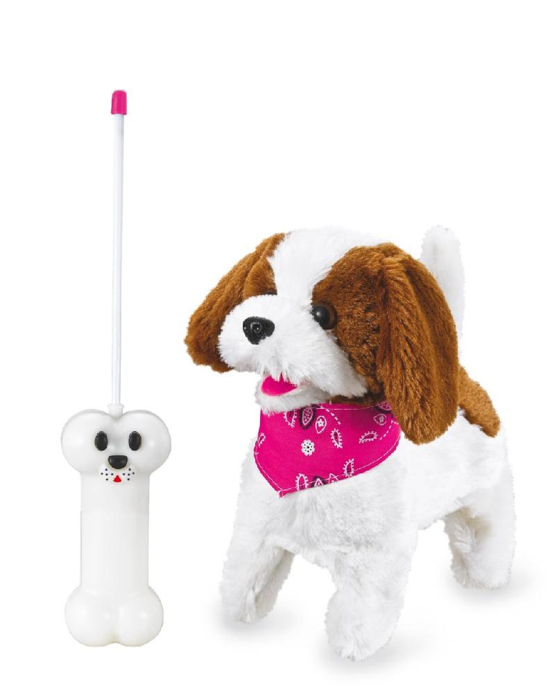 Jamara e.K. JAMARA Lucky RC Plüschhund Weiss/Braun 27MHz