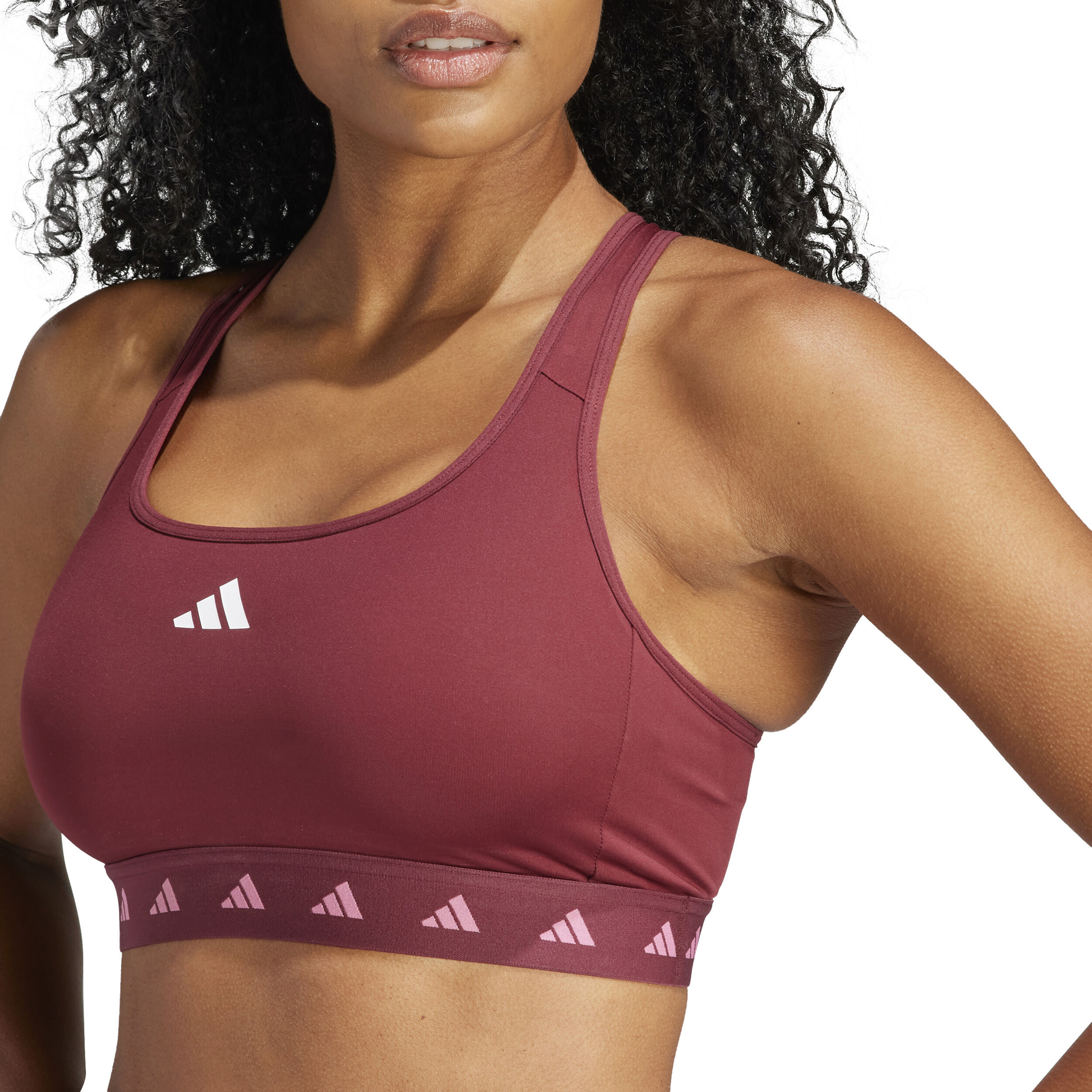 Power Medium-Support Tech-Fit Sport-BH Damen - Rot