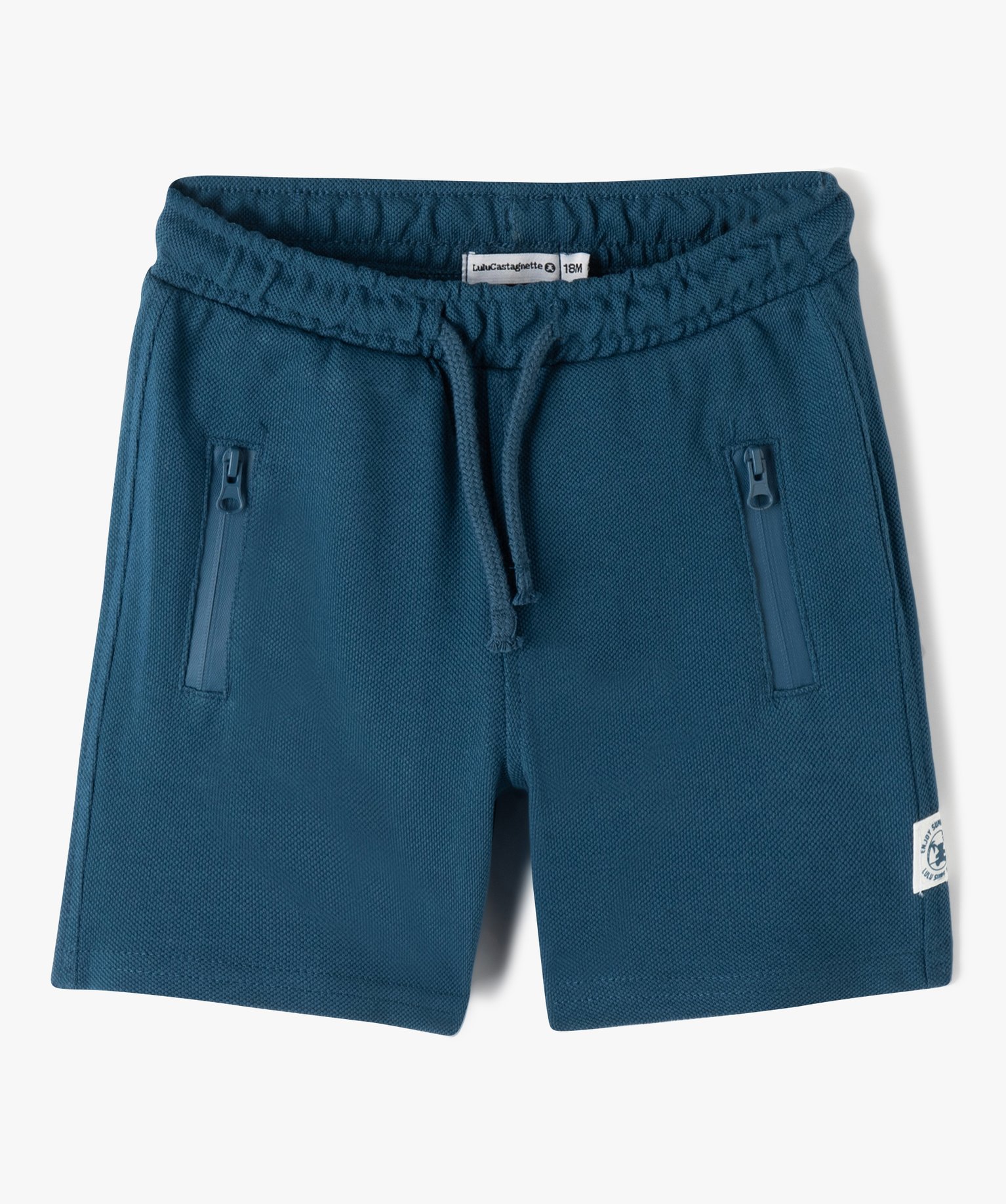 Short bébé Garçon en maille piquée à taille élastiqué... bleu | GEMO