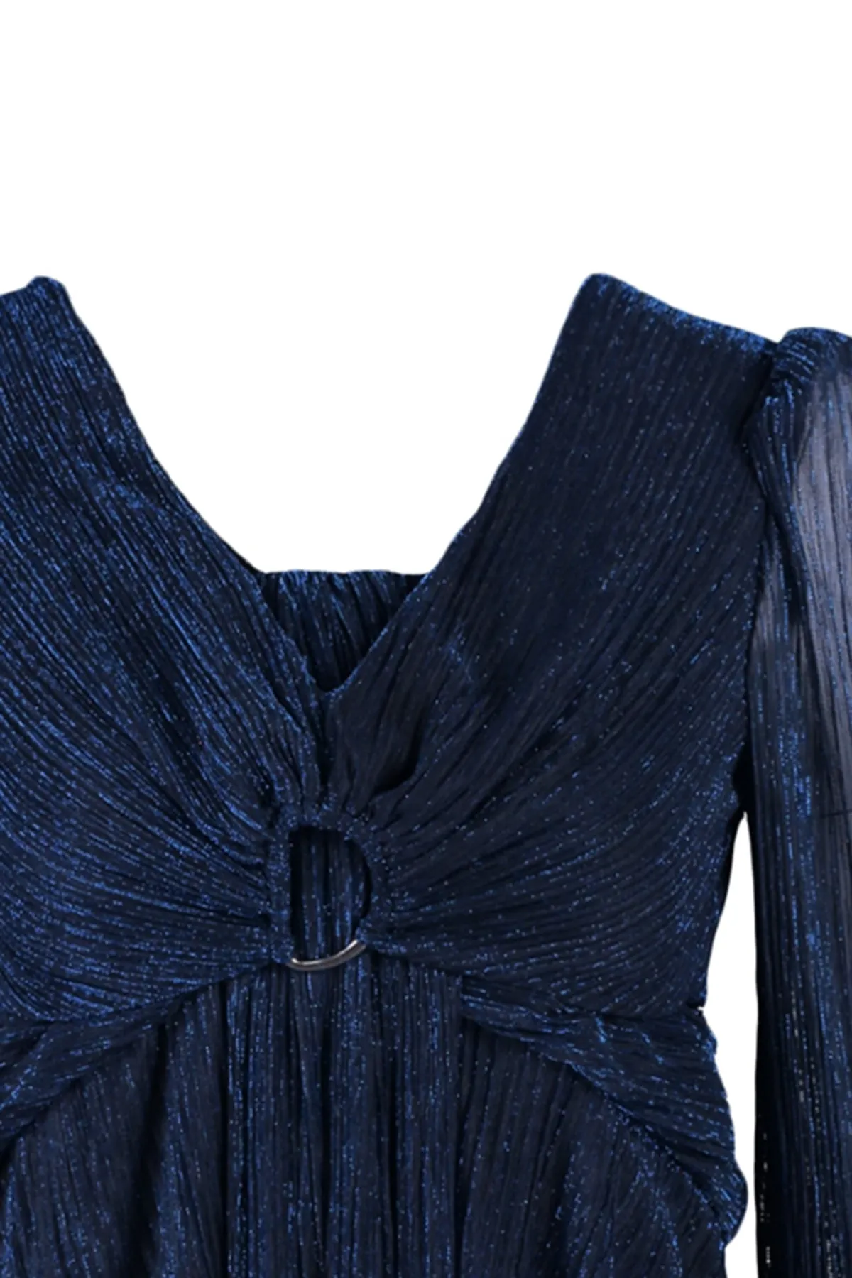 Trendyol Collection  Blaues, glänzendes, stilvolles Abendkleid TPRAW22EL1910