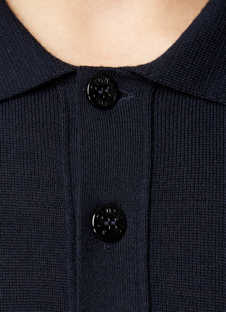 Πόλο Stone Island 502C4 από λεπτό πλεκτό ύφασμα με λογότυπο και παρθένο μαλλί