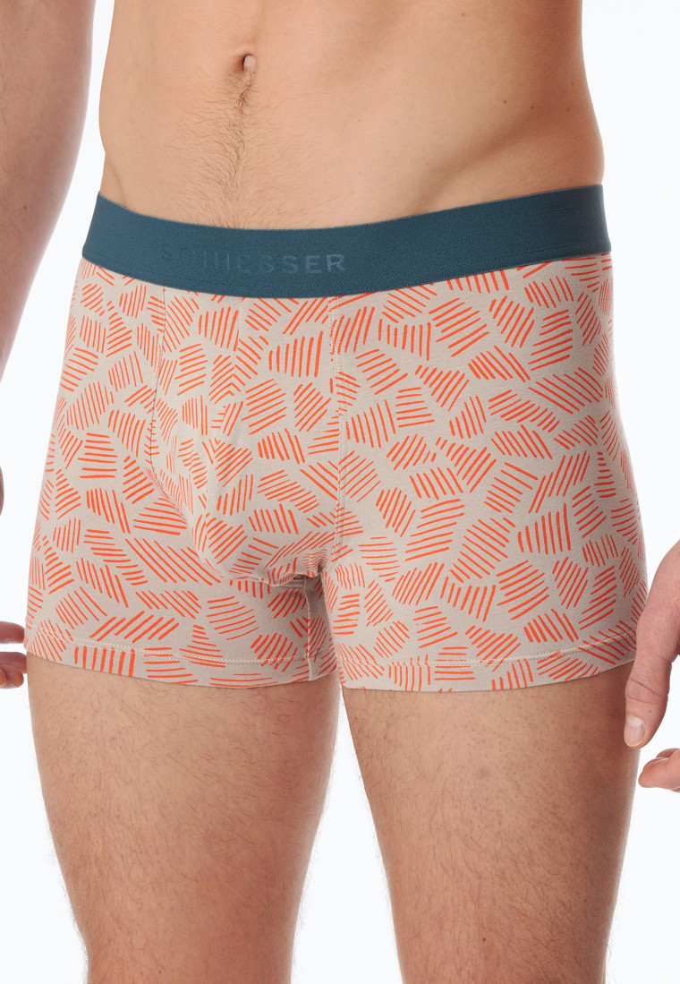 Shorts 3er-Pack Organic Cotton Webgummibund uni/gemustert mehrfarbig - 95/5