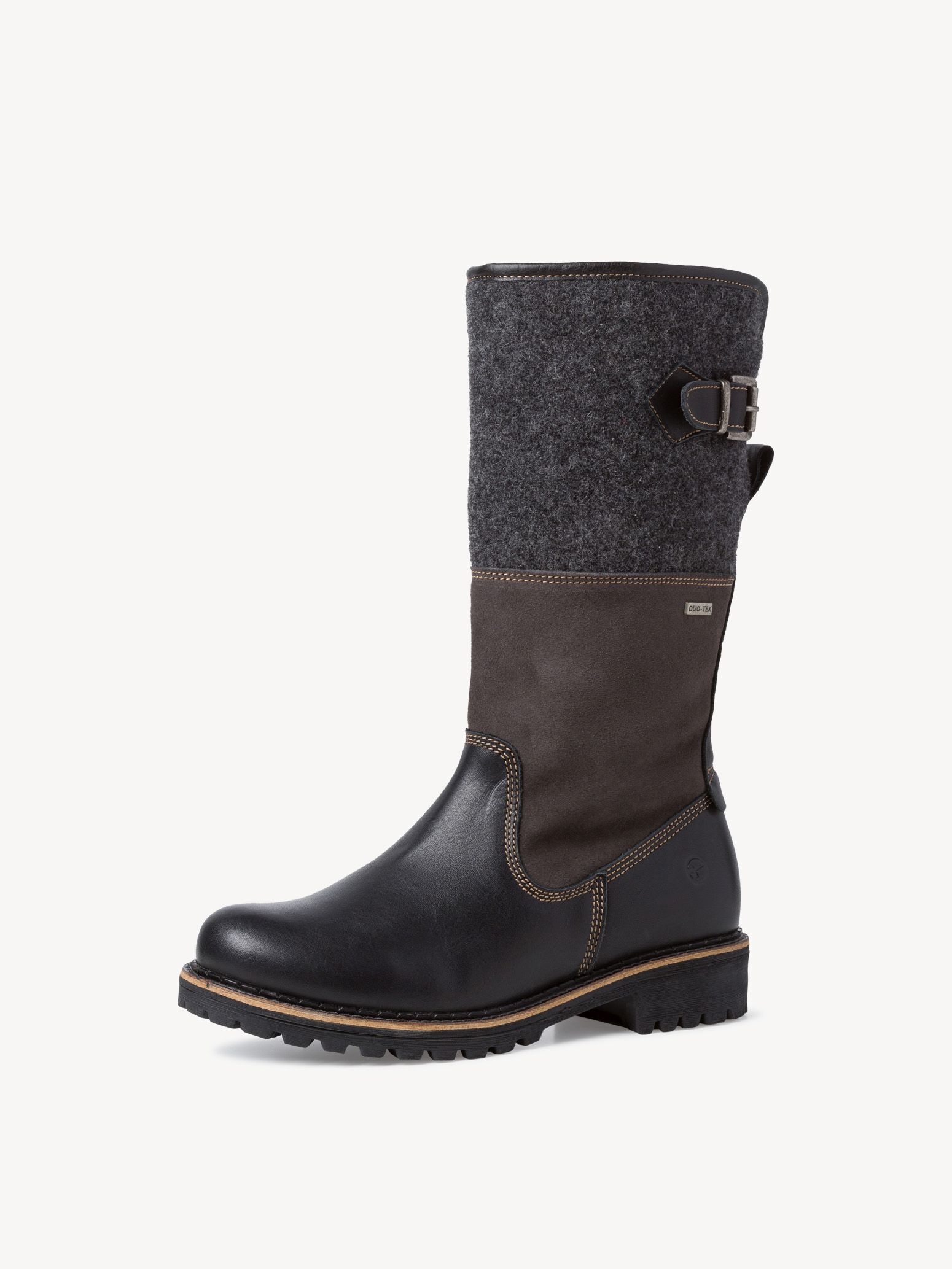 Bottes en cuir - noir doublure chaude