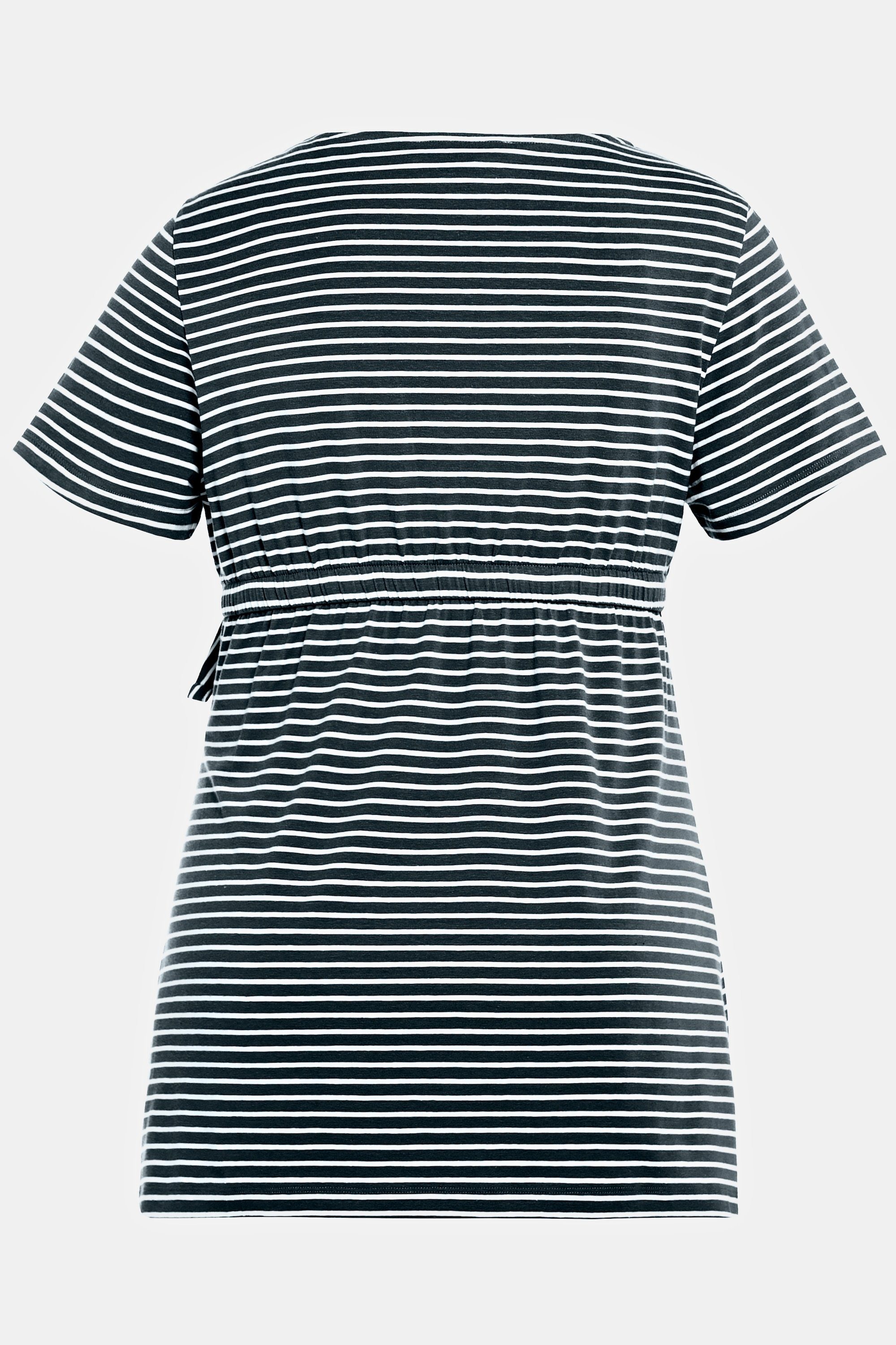 Ulla Popken Umstandsshirt Bellieva-T-Shirt Stillfunktion Ringel A-Linie